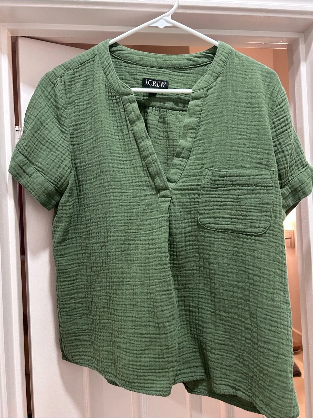 J.Crew Women's Double Gauze Short-Sleeve Pullover Top